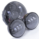 Motorcycle Headlights - 5.75" 50w & 4.5" Aux Bundle